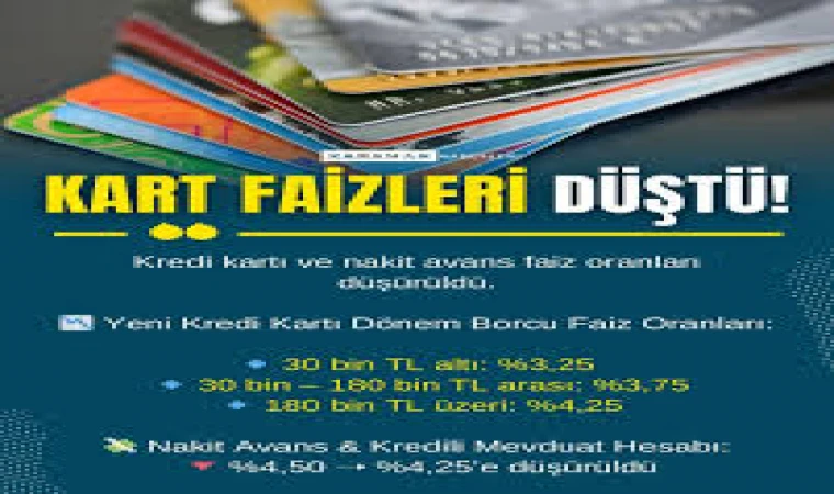 Kredi Kartı ve Nakit Avans Faizleri Düştü