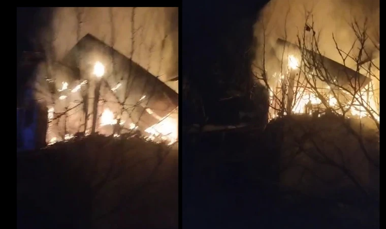 Darende’de Gece Yangını Korkuttu