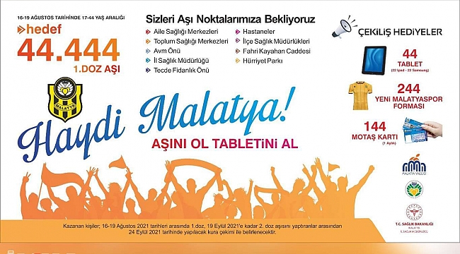 Malatya’da ödüllü aşı kampanyası 