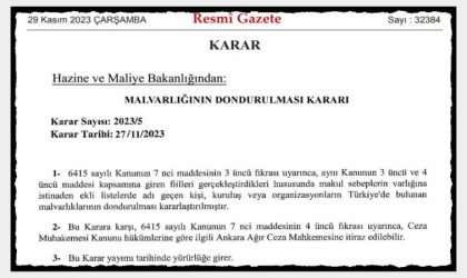 Malatya nüfusan kayıtlı 3 teröristin mal varlığı donduruldu