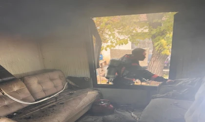 "Malatya’da Konteyner Alev Aldı"