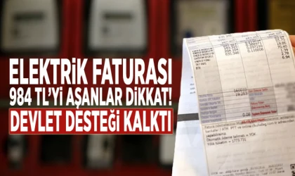 Aylık 984 TL’den Fazla Elektrik Faturası Ödeyenler Devlet Desteğinden Yararlanamayacak