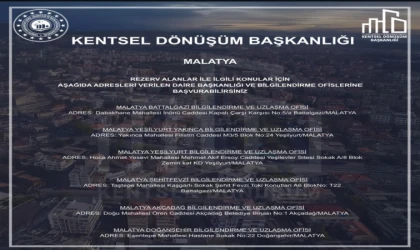 Malatya'da Kentsel Dönüşüm Süreçlerinde Bilgilendirme ve Uzlaşma Ofisleri Hizmete Açıldı