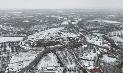 Arslantepe Höyüğü Beyaza Büründü