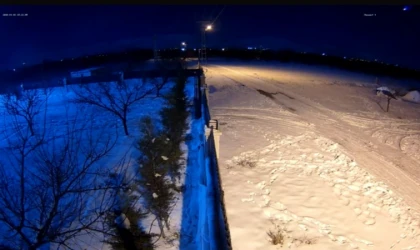 Meteorun düşme anı kamerada