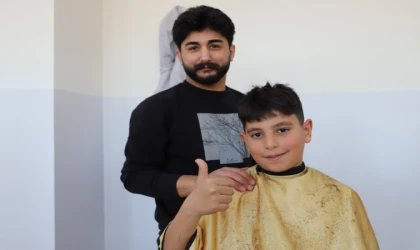 Battalgazi’de Çocuklar Bayrama Tıraş Olarak Hazırlandı