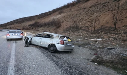 Doğanşehir’de Otomobil Takla Attı: 1 Yaralı