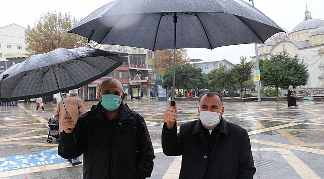 Yağmur duasının ardından yağmurun yağması sevinçle karşılandı