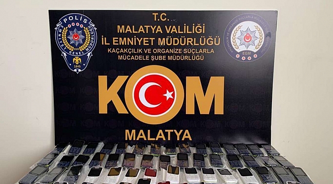 Malatya’da gümrük kaçağı cep telefonu ele geçirildi