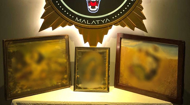 Malatya'da tarihi eser niteliği taşıyan 3 tablo ele geçirildi