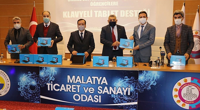 Malatya Ticaret ve Sanayi Odası uzaktan eğitime tablet desteğinde bulundu