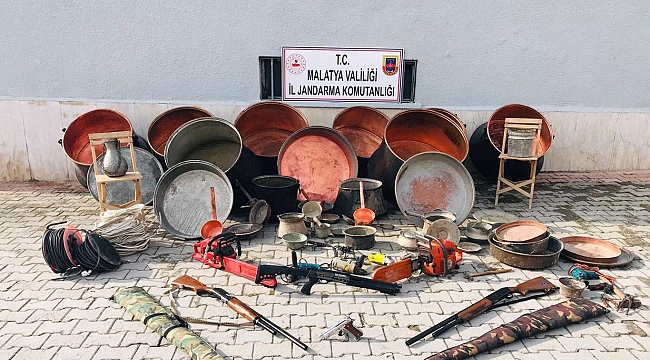 Malzemeleri Sivas’tan çaldılar Malatya'da yakalandılar