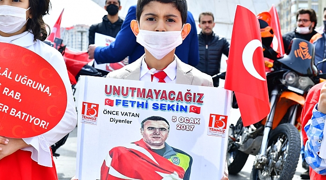 YEŞİLYURT KENT KONSEYİ MOTOSİKLET ÇALIŞMA GRUBU’NDAN ŞEHİT FETHİ SEKİN’İN KABRİNE ZİYARET