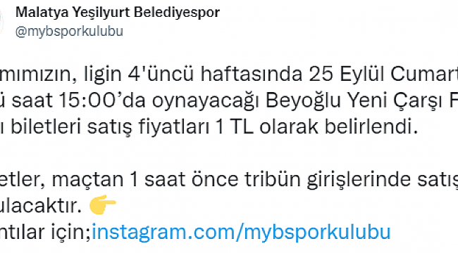 Biletler 1 TL
