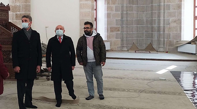 Depremde hasar gören Malatya Teze Camii'ndeki restorasyonda sona gelindi