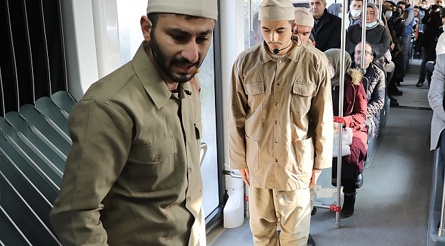 BATTALGAZİ’NİN TORUNLARI TRAMBÜSTE SARIKAMIŞ ŞEHİTLERİNİ ANDI