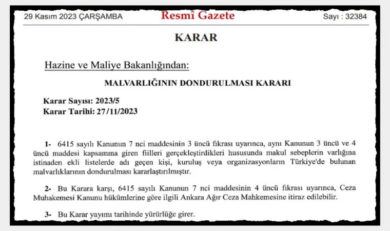 Malatya nüfusan kayıtlı 3 teröristin mal varlığı donduruldu