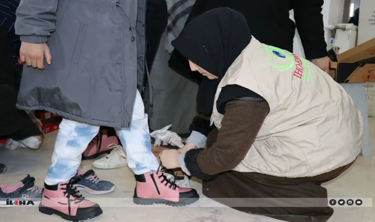 İHO EBRAR, deprem bölgesindeki yetim çocukları giydirdi