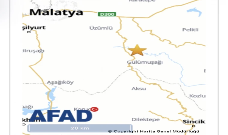 Malatya’da 4, 4 Büyüklüğünde Deprem Kaydedildi