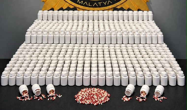 Malatya’da Uyuşturucu Operasyonu: 44 Bin 616 Hap Ele Geçirildi