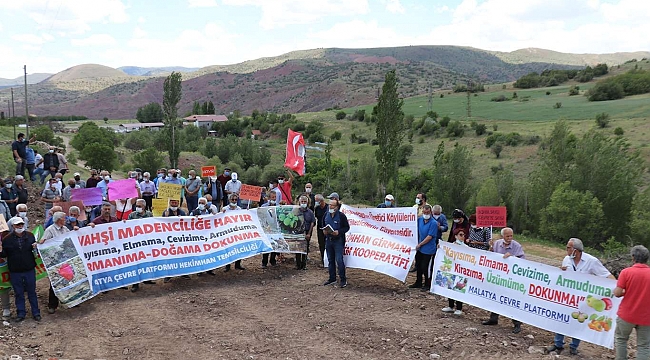 Malatya'da maden aramalarına tepki 