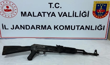 Malatya’da kalaşnikof silah ele geçirildi