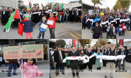 Binlerce kişi Gazze'ye destek için yürüdü