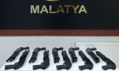 Malatya’da 10 adet tüfek ele geçirildi