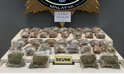 Malatya'da 15 kilo 700 gram skunk ele geçirildi: 1 tutuklama