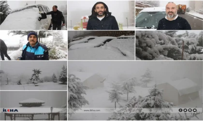Malatyalılar sabaha karla uyandı