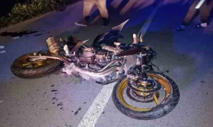 Malatya’nın Battalgazi ilçesinde motosiklet kaza yaptı