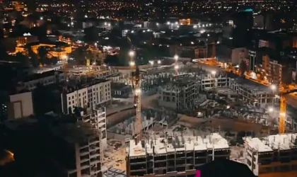 Malatya’da İnşaat Hareketliliği Gece Gündüz Devam Ediyor